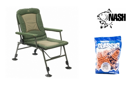 Kevin Nash  Indulgence Daddy Long Legs Karperstoel + Gratis Zak Boilies