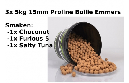 3x 5kg 15mm Proline Boilie Set