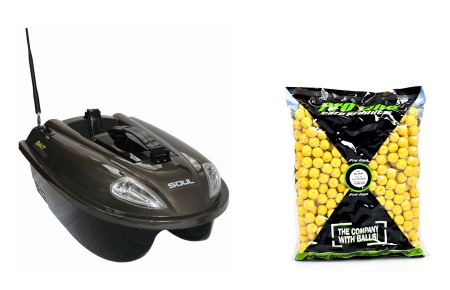 Soul Baitboat + 1kg Proline Juicy Pineapple 20mm