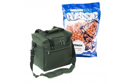 Nash Cool bag + Classic Boilies Peach 2,3kg